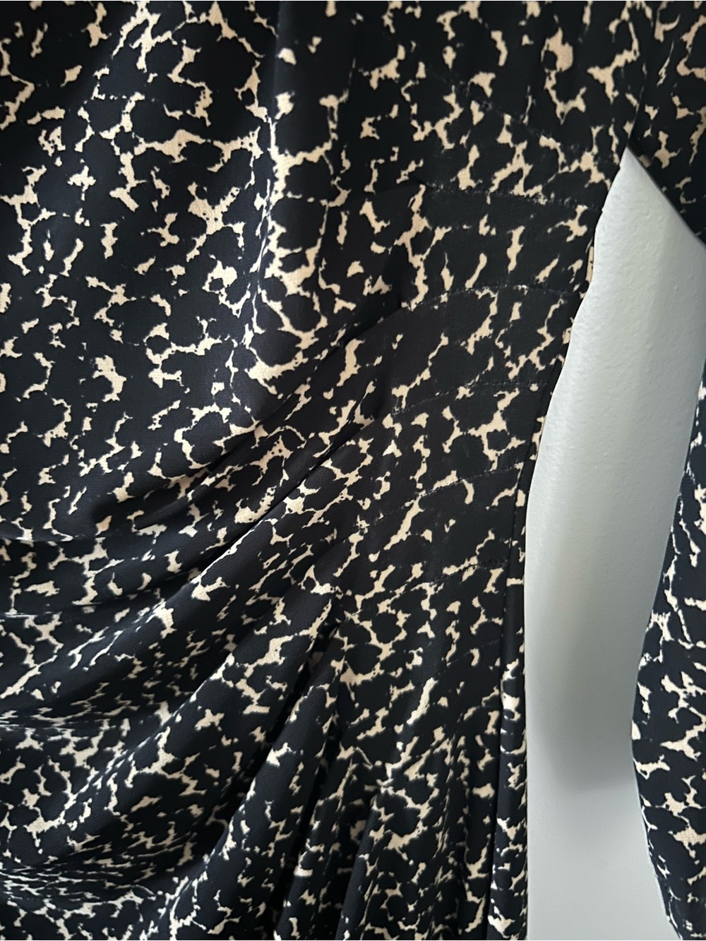 Ralph Lauren Black and Gold Ruched Midi Dress - Picture 7 of 7